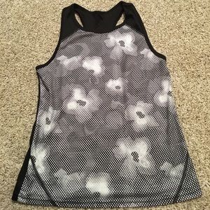 Black and white exercise shirt